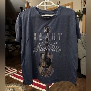 Maurices Blue Graphic Tee - My Heart is in Nashville